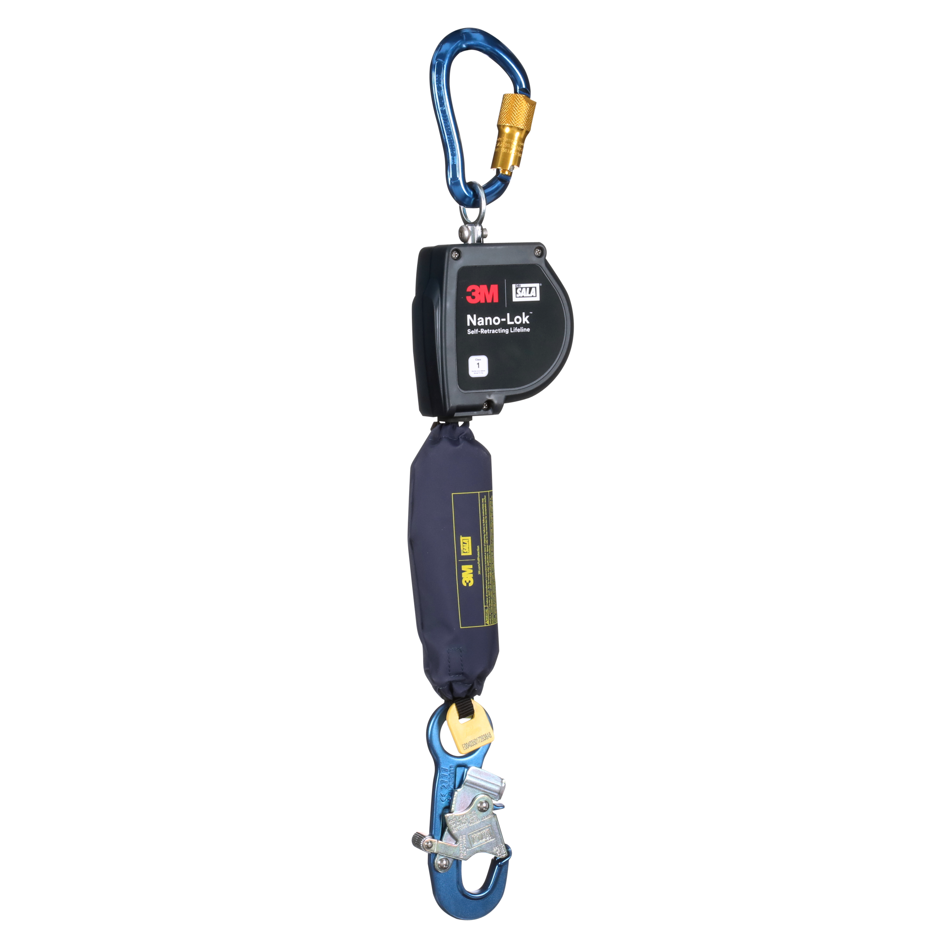 Nano-Lok XL Self-Retracting Lifeline with Aluminum Carabiner, Web, Aluminum Carabiner, 11 ft., Class 1 ANSI - 3M DBI-SALA 3100594 image 0