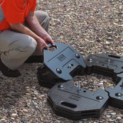 Freestanding Roof Top Fall Arrest Anchor - Non-penetrating design - Built-in shock absorber - Sixteen 45 lbs. counterweights - Portable and reusable - 3M DBI-SALA 2100185 image 5