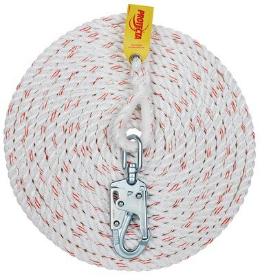 Rope lifeline with snap hook - 16mm polyester blend rope - Self-locking snap hook - 5-tuck splice - For use as part of VLL system - 3M PROTECTA image 0