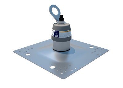 Membrane Roof Top Anchor - For standard membrane and built-up roofs - Weather proof shrouding - 360-degree rotating D-ring - Compatible w/ Horizontal Lifeline - 3M DBI-SALA 2100139 image 0