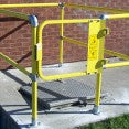 GuardDog Self-closing Safety Gate - Fully assembled - Universal swing direction - OSHA Compliant guardrail - Fits 2 in. round or square - BlueWaterMFG image 2
