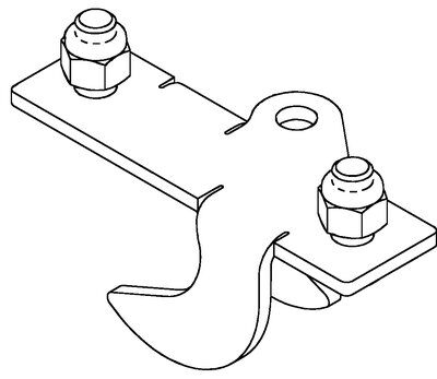 7400089 - SecuraSpan Perpendicular I-Beam Stanchion Conversion Kit: 7400047 stanchion to intermediate bracket for perpendicular system image 0