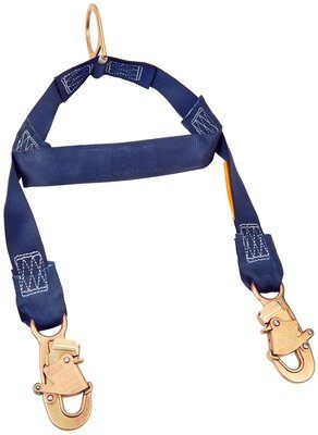 Rescue/Retrieval Lanyard with Spreader Bar - 2ft. Y-lanyard keeps victim upright during rescue - Built-in spreader bar - Abrasion resistant webbing - High-strength D-ring tie-off point - 3M DBI-SALA 1231460 image 0