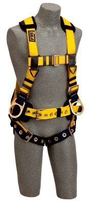 Delta Iron Worker's Harness - Back &amp; side D-rings - Belt w/ adjustable support straps &amp; padding - Shoulder pads - Tongue-buckle leg straps image 0