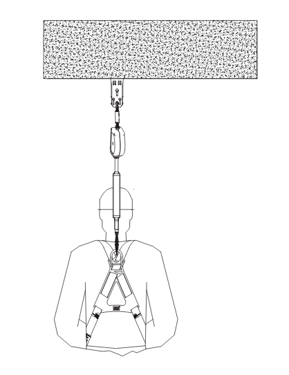 Strut Anchor - For 1-5/8 in. wide concrete and steel struts - One-hand installation - Overhead fall arrest anchor point - Stainless Steel - Saflok Carabiner - 3M DBI-SALA 2104709 image 2