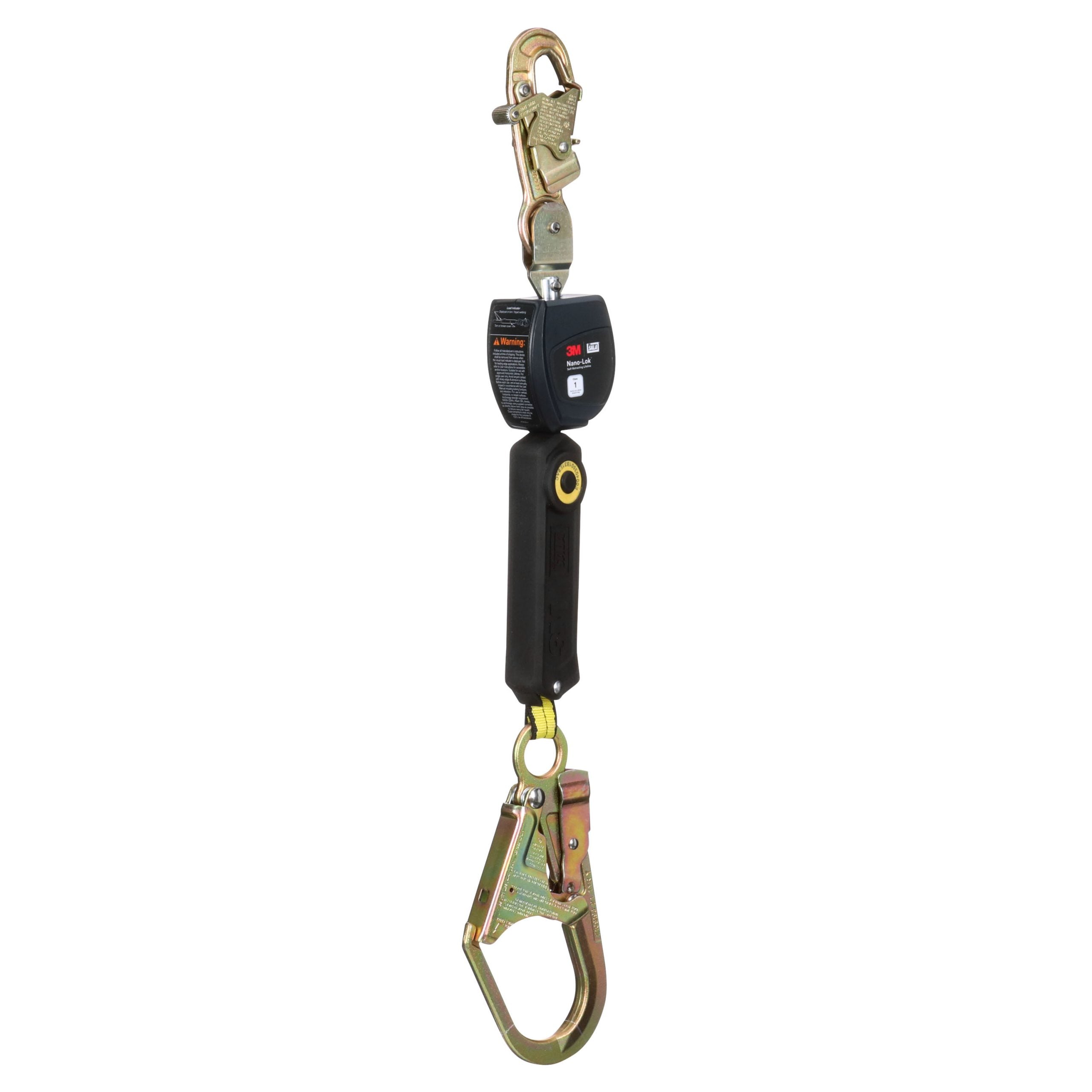 Nano-Lok Personal Self Retracting Lifeline with Steel Snap Anchor Hook, Web, Steel Rebar Hook,, 6 ft., ANSI - 3M DBI-SALA 3100544 image 0