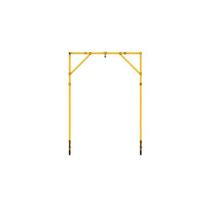 Adjustable box frame fall arrest system - 12 ft. to 18 ft. adjustable anchor height  - 20 ft. wide fall arrest rail and trolley - Easy detent pin style adjustment - 3M DBI-SALA 8530288 image 4
