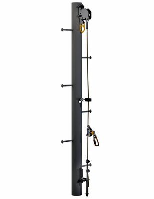 6116634 - Lad-Saf Top/Bottom Brackets - Attaches to mono pole - 4 user max capacity - Galvanized Steel - For use with Lad-saf vertical safety system - 3M DBI-SALA image 0