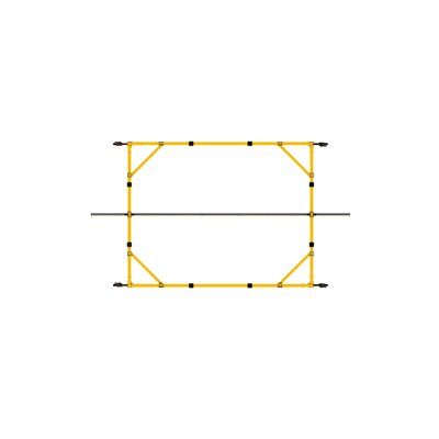 Adjustable box frame fall arrest system - 12 ft. to 18 ft. adjustable anchor height  - 20 ft. wide fall arrest rail and trolley - Easy detent pin style adjustment - 3M DBI-SALA 8530288 image 2