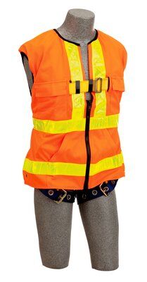 Delta Vest Hi-Vis Reflective Harness - Back D-ring - Tongue-buckle leg straps image 0