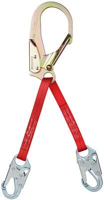 22 in. Work Positioning Lanyard Assembly - Self-locking rebar at center - Steel snap hooks at leg ends - High strength corrosion resistant materials - 3M PROTECTA 1351050 image 0