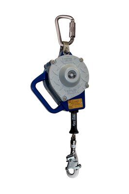 3400827 - Sealed-Blok (SRL) Self Retracting Lifeline - 15 ft. (4.5m) - Stainless Steel Cable Lifeline - Swiveling Stainless Steel Snap Hook - Saflok Anchorage Carabiner image 0