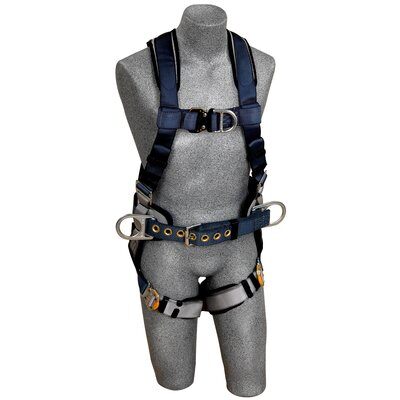 ExoFit Construction Style Positioning/Climbing Harness - Front, back & side D-rings - Body belt w/ padding  - Quick-connect Buckles - Back/leg Padding image 0