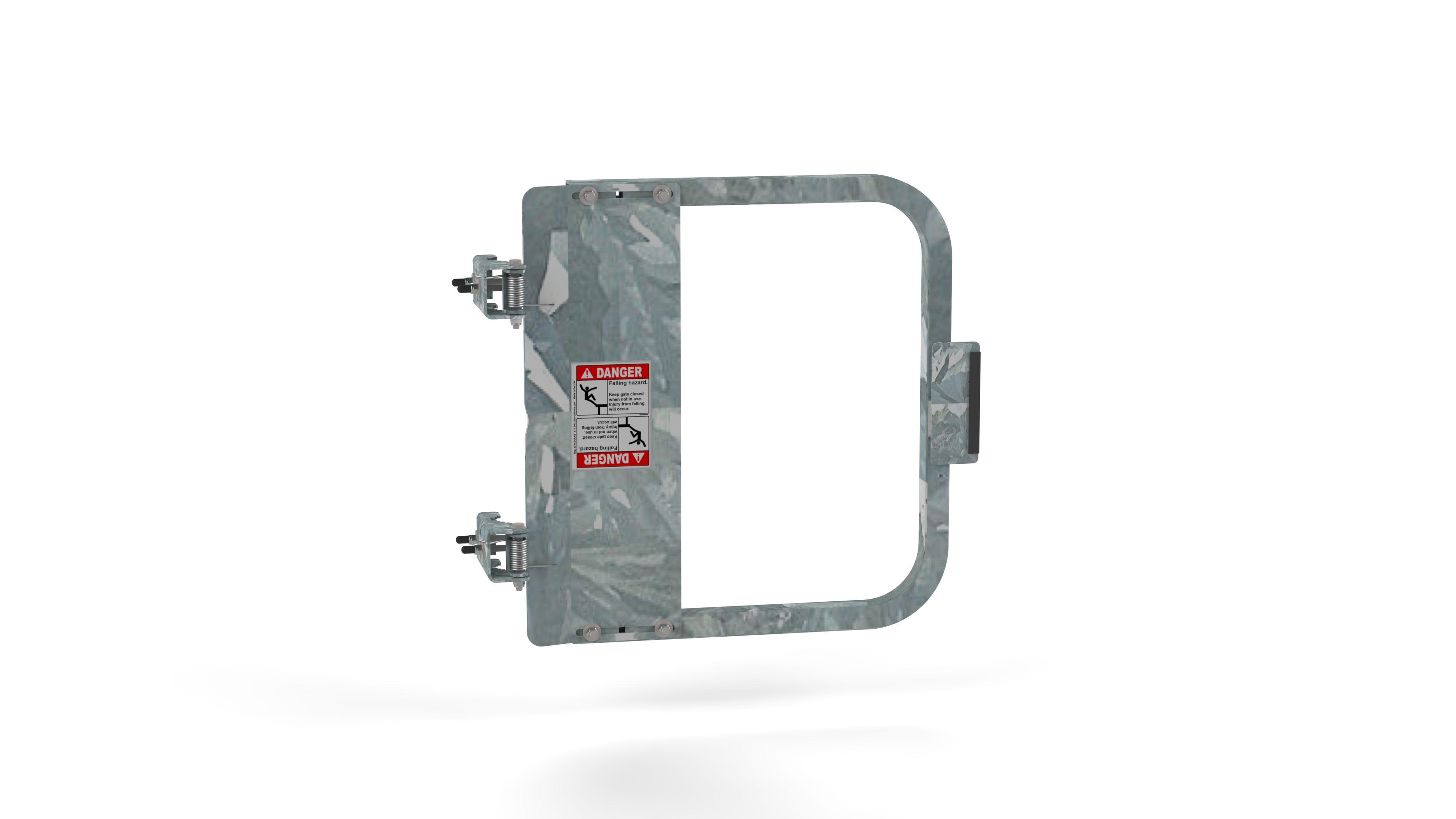 Ladder Safety Gate - EdgeHalt Self-closing industrial swing gate - Universal swing direction - Fits adjustable width openings - OSHA &amp; ANSI Compliant - Passive fall protection safety gate - PS DOORS LSG image
