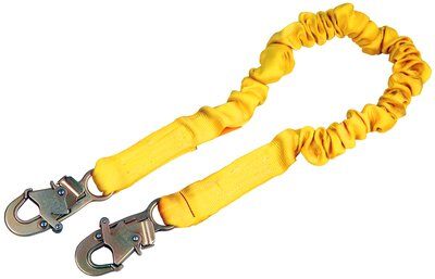 6ft. Shock Absorbing Lanyard - Shockwave2 single-leg web lanyard - Self-closing snap hooks on each end - Stretchy design prevents excess webbing - 3M DBI-SALA 1244306 image 0