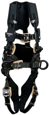 ExoFit NEX Arc Flash Construction/Positioning Harness - PVC-coated back &amp; side D-rings - Comfort padding - Nomex/Kevlar FR webbing - Quick-connect buckles image 0