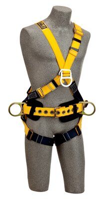 Delta Cross-Over Construction Style Climbing Harness - Front &amp; Back D-ring - Belt w/ pad - Pass-thru leg straps image 0