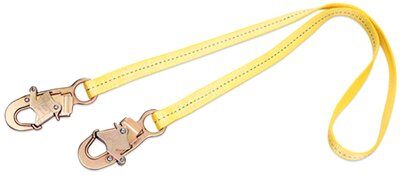 (2ft. - 6ft.) Adjustable Positioning Lanyard - Steel snap hooks on each end - Yellow abrasion resistant polyester webbing - Corrosion resistant materials - For work positioning or restraint - 3M DBI-SALA image 0