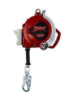 3591006 - Protecta Rescue (SRL) Self Retracting Lifeline w/ mounting bracket - 50 ft. (15.2 m) - 3-way rescue winch, handle &amp; mounting bracket - Galvanized steel lifeline w/ steel snap hook - Aluminum housing - Anchorage carabiner image 0