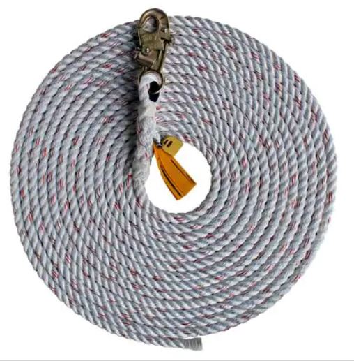 DBI-SALA Rope Lifeline with Snap Hook - 16mm polyester blend rope - Self-locking snap hook - 5-tuck splice - For use as part of VLL system - 3M DBI-SALA image 0