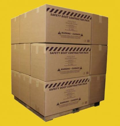 Safety Boot Guardrail System - Reusable guardrail system - Eliminates bracing - Create instant toeboards - Temporary rail construction - Exceeds OSHA guardrail regs  - Made in the USA - Safety Maker SB001 - SB288 - Pallet (288 pack) image