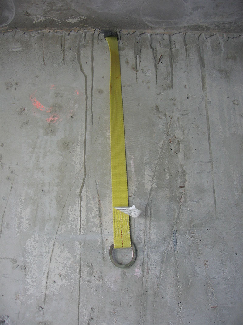 Concrete Anchor Strap, 42 inches - Steel D-ring on one end - Web loop slips over rebar - Abrasion resistant polyester wear pad - Disposable concrete anchor strap - 3M DBI-SALA 2100050 image 2