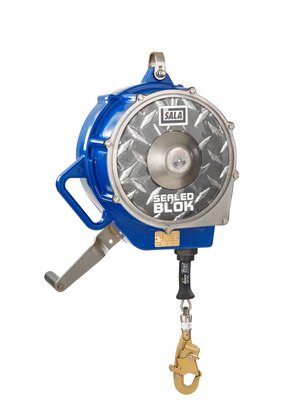 3400975 - Sealed-Blok (SRL) Self Retracting Lifeline - 130 ft. (39m) - Galvanized Lifeline - 3-way Retrieval Winch - Galvanized Snap Hook - 4 ft. Cable Tie-off Adaptor image 0