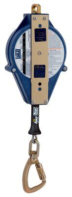 3504446 - Ultra-Lok (SRL) Self Retracting Lifeline - 30 ft. (9.1m) - Galvanized cable lifeline w/ steel swiveling carabiner - Single leg - Anchorage loop for mounting image 0