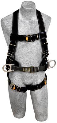 X100 Arc Flash Construction Style Positioning Harness - Back web loop - Body belt w/ side D-rings - Nomex/Kevlar FR webbing - Arc flash rated image 0