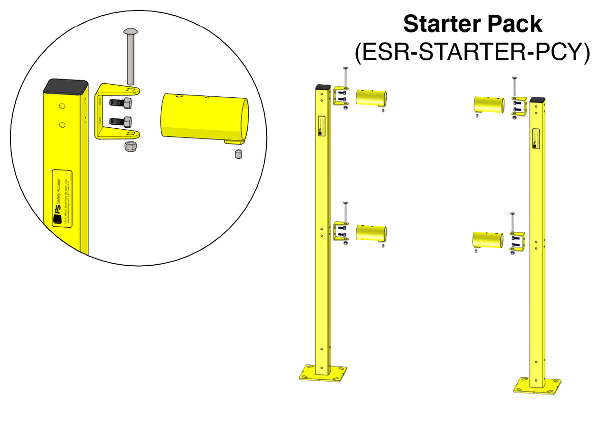 Edgesafe System EdgeSafe Safety Railing - PS DOORS – Fallprotection USA