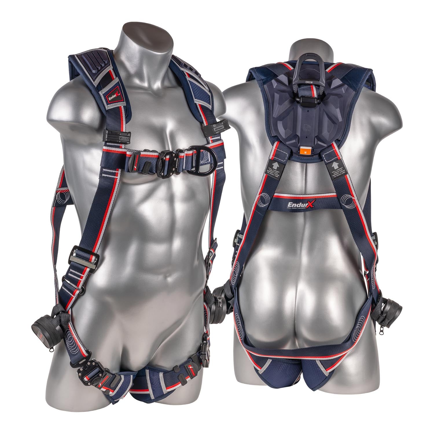 EndurX 5-Point Full Body Harness, Tongue Buckle Legs, Front D-Ring - KStrong UFH10511Q
