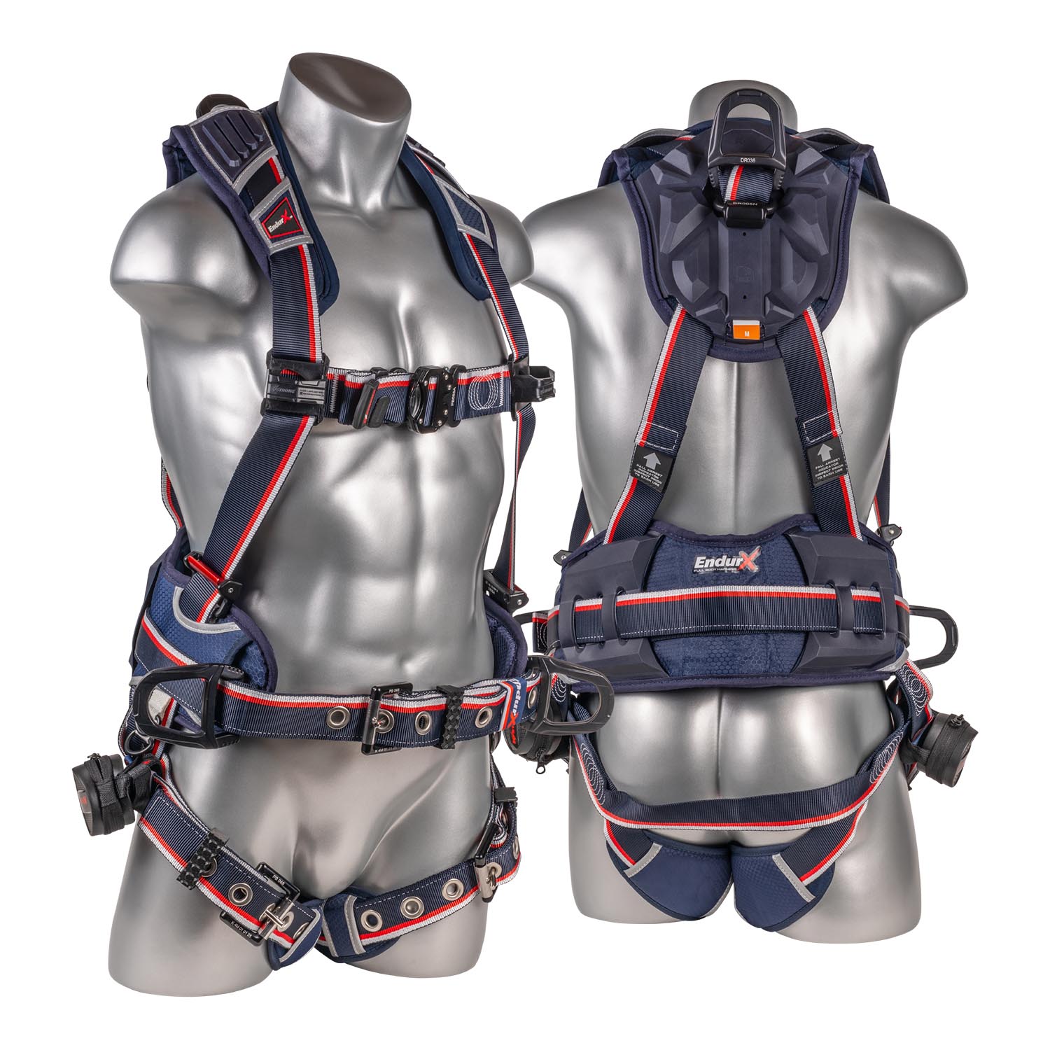 EndurX 5-Point Full Body Harness, Tongue Buckle Legs, Side D-Rings - KStrong UFH11502G