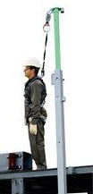 14 ft. Portable Fall Arrest Post for confined space - Supports a singl ...