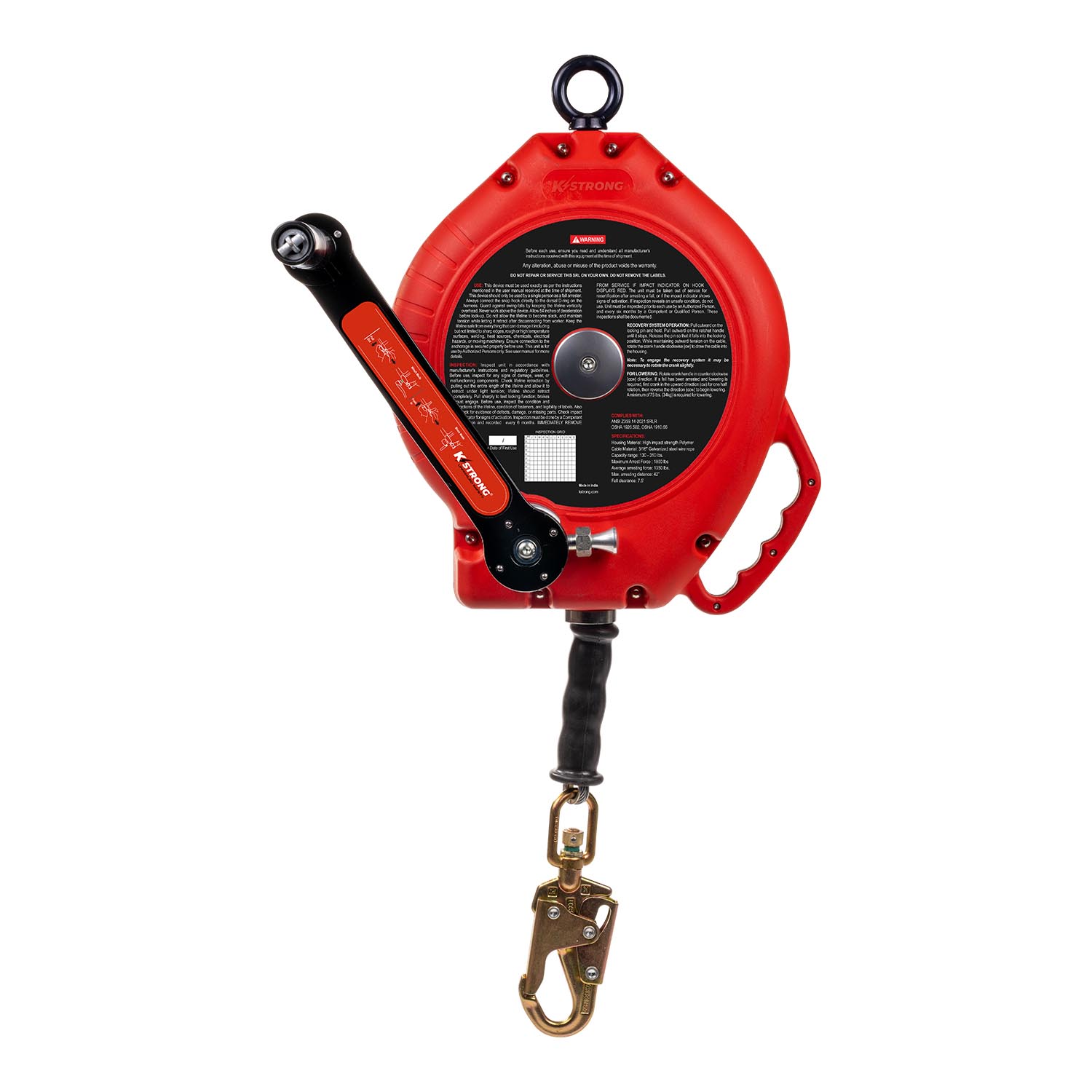 BRUTE 90’ Wire Cable 3-Way Rescue Retrieval SRL-R (ANSI) - KStrong UFS310090R image 2