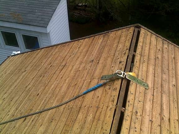 Reusable Hinged Roof Anchor - For sloped or flat wood/metal decking - Hinged design - Easy nail or screw installation - Provides roof top anchor point - 3M DBI-SALA 2103676 image 1
