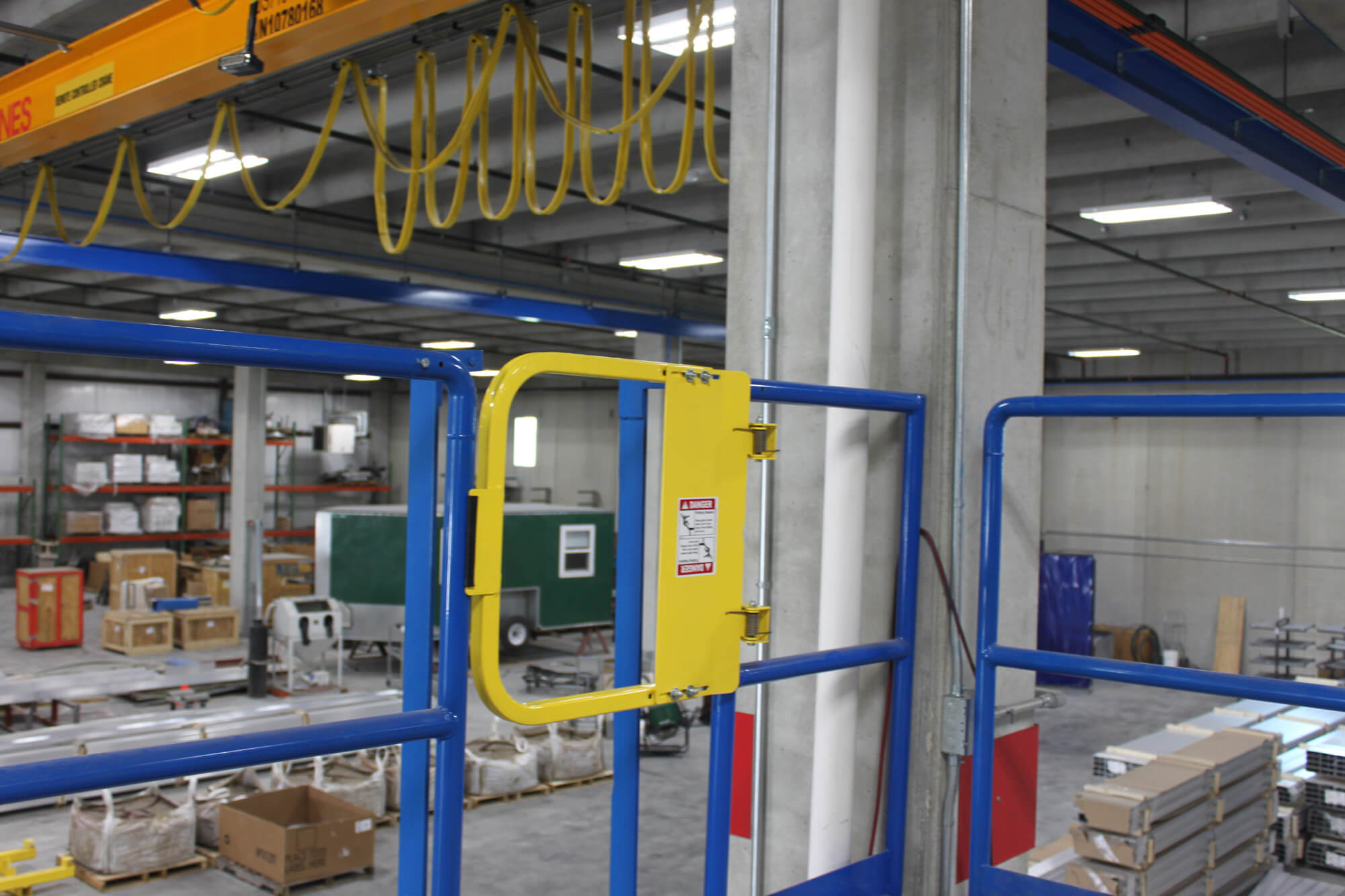 Ladder Safety Gate - EdgeHalt Self-closing industrial swing gate - Universal swing direction - Fits adjustable width openings - OSHA &amp; ANSI Compliant - Passive fall protection safety gate - PS DOORS LSG image 5