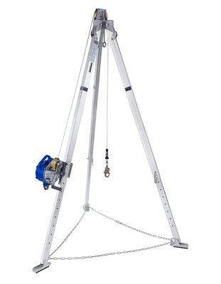 9 ft. Aluminum tripod w/  3-way SRL for confined space - 85 ft. 3-way rescue SRL - Mount Brackets - Carry Bags - Leg Mount Pulley - 3M DBI-SALA 8301095-8301096 image 0