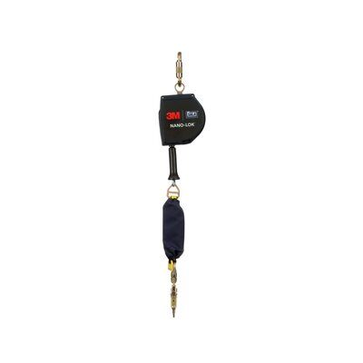 DBI-SALA Nano-Lok Extended Self-Retracting Lifeline - 15ft Galvanized Steel Cable - Minimum 6ft. fall clearance - Swiveling anchor point - 3M DBI-SALA 3500090 image 2