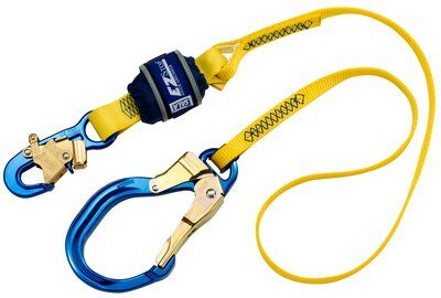 6ft. Shock Absorbing Lanyard - EZ-Stop single leg lanyard - Aluminum snap hook and rebar hook - Repel webbing - Reflective materials - 3M DBI-SALA 1246103 image 0