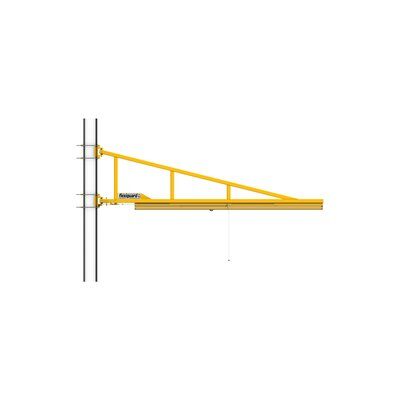 No-base jib system - Counterweight jib system with 20 ft. offset mast - 180-degree rotating boom - All hardware included - User sets anchor height - Provides fall arrest for one person - 3M DBI-SALA 8560433 image 1