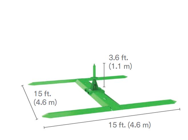 M100 Portable Outrigger "H" Base - Freestanding and self-supporting - Drive-over outrigger design - Works with all M100 Masts - Corrosion Resistant- 3M DBI-SALA Flexiguard 8530873 image 1