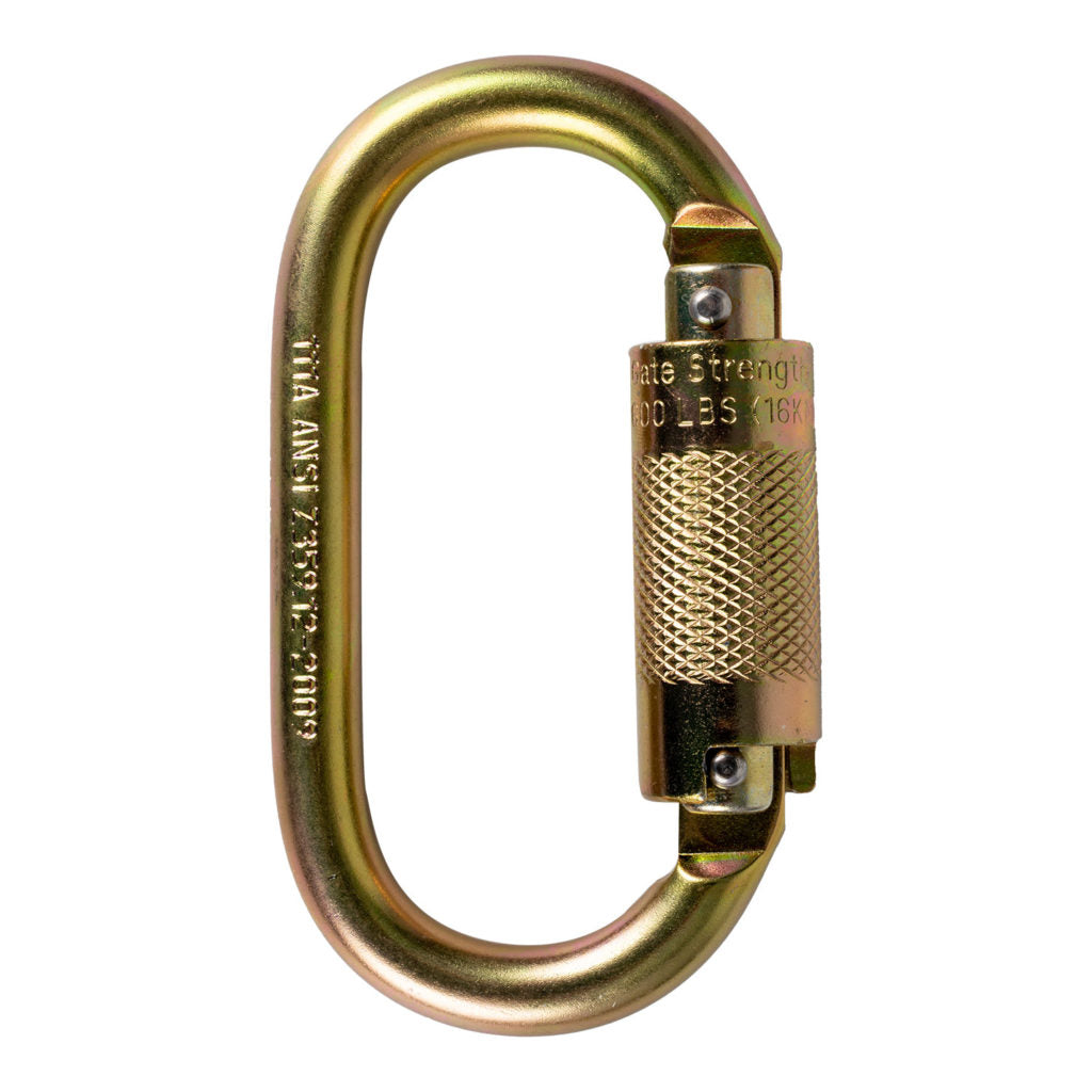 Oval Quarter Turn Locking Steel Carabiner (ANSI) - KStrong UFC401101 image 0
