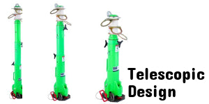 14 ft. Portable Fall Arrest Post for confined space - Supports a singl ...