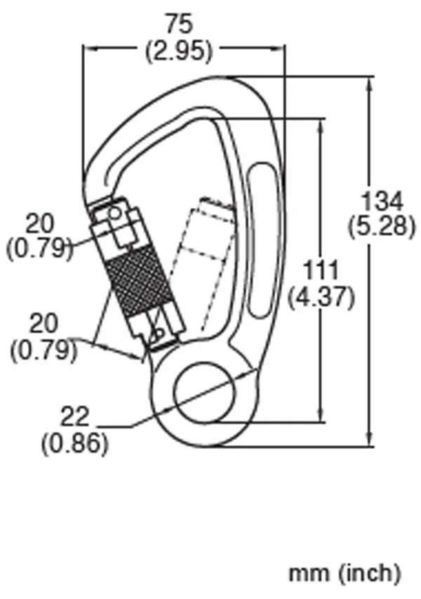 63 Captive-Eye Locking Snaphook - French Creek Fall Safety image 1