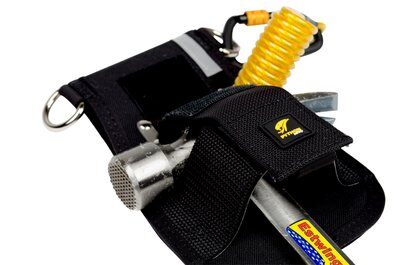 1500094 - Hammer holster w/ Hook2Quick Ring Coil Tether - Attaches to belt - Secures and tethers hammer - 5 lb. capacity - High visibility - 3M DBI-SALA image 0