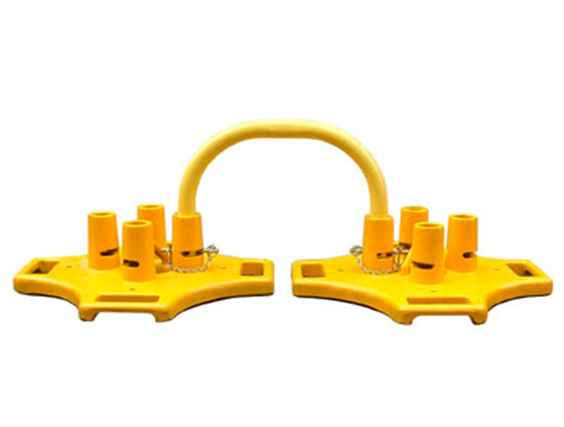 SR2000 LP Outrigger - Used to support rail runs on partial systems - Used to bypass obstructions and connect bases - BlueWater 500122 - Includes one base and connecting bar image 0
