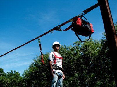 1200105 - PRO-Line Synthetic HLL System - 60 ft. Web Lifeline, Tensioner, Energy absorber and Carrying bag image 1