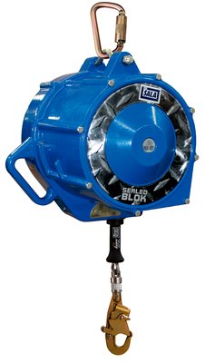 3400650 - Sealed-Blok (SRL) Self Retracting Lifeline - 175 ft. (53.3m) - Galvanized Steel Cable Lifeline - Swiveling Steel Snap Hook - Saflok Anchorage Carabiner - Cable Tie-off adaptor - 4 ft. w/ carabiner image 0