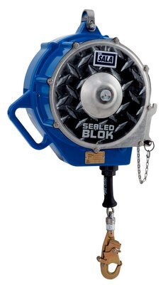 3400976 - Sealed-Blok (SRL) Self Retracting Lifeline - 130 ft. (39m) - 3-way Retrieval Winch - Mounting Bracket - 4ft. Cable Tie-off Adaptor - Galvanized Lifeline &amp; Swiveling Snap Hook image 0