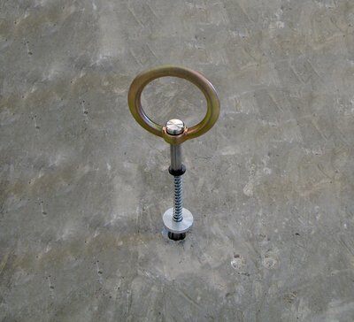 2190053 - Concrete Wedge Anchor - Installs into 3/4 in. (19mm) hole - For use in wall or overhead ceiling - 360-degree swiveling D-ring - Shielded release cables - 3M PROTECTA image 1